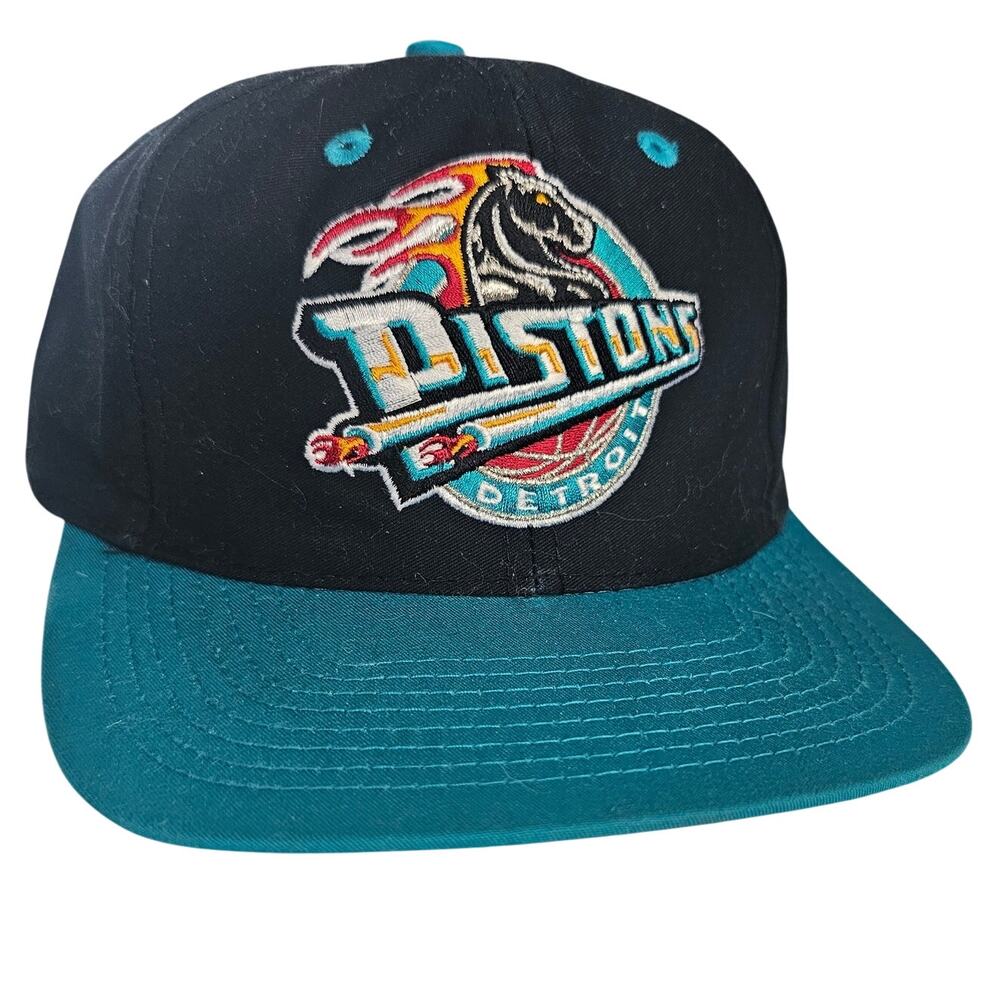 Vintage 1990s Detroit Pistons Hat, Big Logo Snapback, New